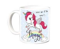 Tazza in Ceramica Unicorno Personalizzabile con nome (Unicorno Magic)