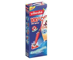Vileda 100°C Hot Spray Lavapavimenti con Acqua ad Alta Temperatura, Senza Fili