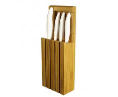 Kyocera Gen Blocco in bambÃ¹ con 4 Coltelli, Multiply, Bianco, 34x12,5x6,5