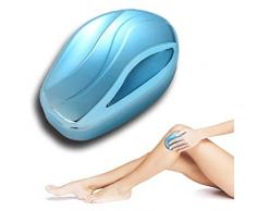 Depilatore di Cristallo, Epilatore Indolore, Crystal Hair Eraser, Depilatore per In Vetro Nano, Riutilizzabile Epilatore Nano Cristalli, Strumento di Depilazione per Gambe, Braccia e Schiena (blu)
