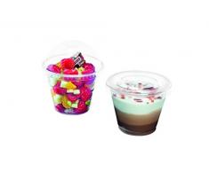 Cuisineonly – Coppette a gelato – coppa da dessert cristallo. Casa: uso unico (Scatole per torte – imballaggi per la glace)