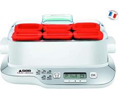 Seb Yogurtiera multiplices Express Compact 6 vasetti rosso, yogurt casa, 5 programmi automatici, dessert limati, formaggi bianchi e dessert morbidi, barattoli da 140 ml, 100% senza BPA YG660100