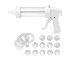 HABI Siringa Dolci 12 beccucci 6 Maschere Pasticceria e Cake Design, Bianco
