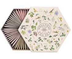 ACORUS | Set da tè benessere | Set regalo scatola di cesto di tè naturale assortito | Scatola di selezione grande | Set tè regalo | 60 bustine di tè | 6 tisane funzionali