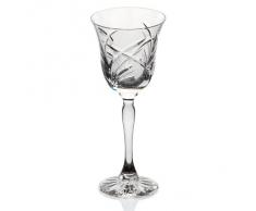 Calice da vino, bicchiere da vino, bicchiere cristallo "GOBLET", trasparente, cristallo, 20 cm, stile moderno (GERMAN CRYSTAL powered by CRISTALICA)