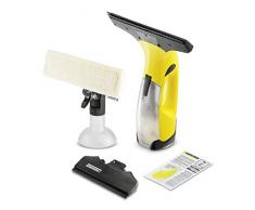 Kärcher WV 2 Premium - Aspiragocce a Batteria, Capacità Serbatoio 100 ml, Resa per Carica 25 Finestre, Ampiezza di Lavoro 280 cm+140 cm, Flacone Spray, 2 Bocchette, Lavavetri, Caricabatteria