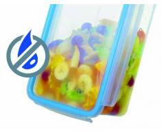 Rotho contenitore salva freschezza clic & Lock, aroma fisso portaoggetti con coperchio, capacità 0,5 l, trasparente scatola in plastica con clip-chiusura, BPA-libera barattolo lavabile in lavastoviglie, Plastica, Verde/trasparente, 1 l flach