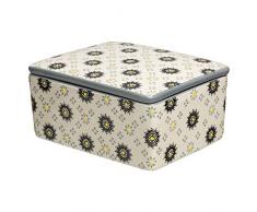 Tranquillo Burriera Greta in Gres con Stampa Timbrato a Mano Adatta alla Lavastoviglie e Microonde, 12,5 x 10 x 6 cm