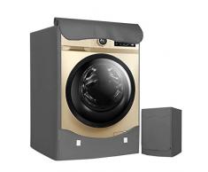 LEESITEC Lavatrice Copertura, Argento Esterni Impermeabile Anti-ultravioletti per di Carica Frontale lavatrici e Asciugatrice Copertura-60 x 64 x 85CM Grigio