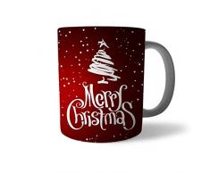 Babloo Tazza di Natale Idea Regalo Natalizia White Tree