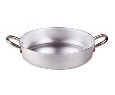 Pentole Agnelli PCMX01026 Tegame Alluminio 2 Maniglie, Inox, 26 cm
