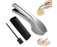 Spremiaglio in acciaio inossidabile, design professionale, lavabile in lavastoviglie, facile da pulire, Premium in Acciaio Inox Aglio Press, Buone Maniglie Aglio Crusher Pressa Aglio Antiruggine.