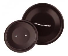 Pentole Agnelli ALSA129SS28 Coperchio con Ponticello Tubolare, Alluminio Antiaderente, 28 cm