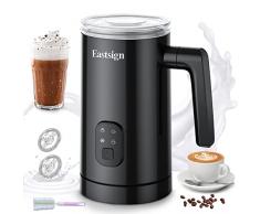 Eastsign Montalatte, Montalatte per caffè, Montalatte e Vaporizzatore Elettrico 4 in 1, Produttore di Schiuma Calda e Fredda o Cioccolato, Scaldalatte, Montalatte da 12oz/350ml