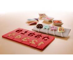 Premier Housewares 0805243 Set 10 Stampi per Dolci, a Forma di Numeri, in Silicone, Rosso