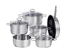 Kopf 125389 Set di pentole Merkur, 6 pz, acciaio inox
