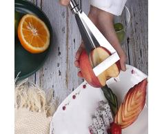 Kevyug Coltello da intaglio per frutta in acciaio inox, a forma triangolare, per frutta e verdura, in acciaio inox, per la scultura della frutta, per la casa, ristorante, festa di frutta, argento