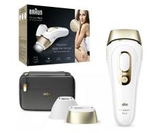 Braun Silk-expert Pro 5 Epilatore Luce Pulsata, Alternativa al Laser, Ideale per Zone Sensibili, Viso, Bikini e Ascelle, 2 Accessori, Custodia Viaggio, Idea Regalo, PL5140 Bianco e Oro