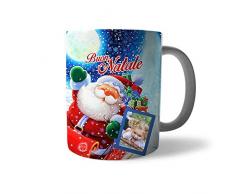 Tazza di Natale Idea Regalo Natalizia Personalizzata con Foto Babbo Natale sulla Slitta