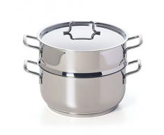 Excelsa Cooking Light Plus Vaporiera 2 Ripiani, Alluminio pressofuso, Argento