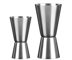 Teegxddy 2 PCS misurino cocktail dosatore cocktail misurino graduato strainer barman Acciaio inossidabile 304 15&30 ml 25&50 ml