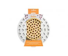 Decora 0215801 Griglia Tagliapasta per Crostate Cuori, Bianco
