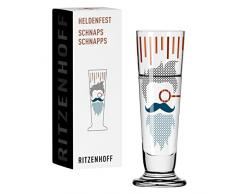 Ritzenhoff 1061010 - Bicchiere da liquore da 40 ml, serie Heldenfest, motivo n. 10 - Barber - rotondo e multicolore - Made in Germany