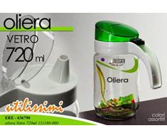 OLIERA VETRO ML 720 CON BECCUCCIO VERSATORE COLORI ASSORTITI