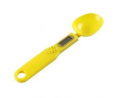 GREENLANS-1 Bilance per Misurini Elettronici, Strumento per Bilancia di Pesatura Display Digitale LCD Bilancia per Cucchiaio Portatile da 500 G / 0,1 G per Utensili da Cucina Giallo