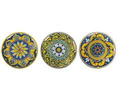Villa d’Este Home Tivoli Set 3 Piatti pizza Scilla 33 cm in gres (Made in Italy)