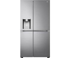 LG GSLV90PZAE Frigorifero Americano Side by Side Total No Frost con Congelatore, 635 L, Dispenser Acqua e Ghiaccio UV Nano, Door Cooling, Linear Cooling - Frigo Smart con Wi-Fi e Freezer