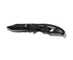Gerber Coltello a serramanico semi-seghettato con clip per la cinta, Lunghezza lama: 7,3 cm, Paraframe I Tanto Clip Knife, Nero, 31-003628