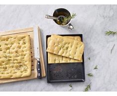 Paderno Teglia Rettangolare in ferro blu – Stampo da forno antiaderente, bordi alti, utilizzabile come vassoio, 40 x 30 cm, Altezza 3 cm