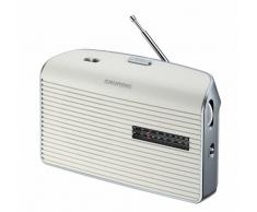 Grundig GRN1520 Music60 Radio, Bianco/Argento