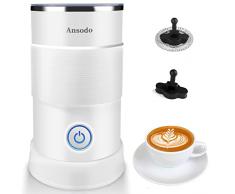 Montalatte Elettrico 600W Cappuccinatore Elettrico 5 in 1 Macchina per Cappuccino Montalatte Automatico Schiuma Latte Calda/Fredda Montalatte per Cappuccino Macchiato Caffè Latte e Cioccolata Calda