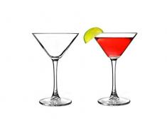 Pasabahce 44698 - Bicchieri da Martini, bicchiere da cocktail party in vetro, a forma di V Martini Occhiali, confezione da 2 pezzi