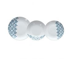 Servizio di Piatti da Tavola in Porcellana Tognana Madison Arabesque 18 pezzi