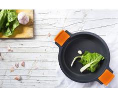 BRA Efficient Casseruola Bassa, Tegame Antiaderente Adatta per Ogni Tipo di Fornelli, Compresa Induzione, Alluminio Pressofuso