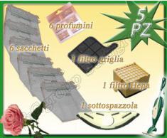 SACCHETTI 5 PEZZI SPAZZOLA SACCHI ADATTABILI ASPIRAPOLVERE FOLLETTO VK 135 136