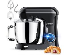 Impastatrice Planetaria 1300W Zuiro 4.5L Robot Impastare Portable A 10 Velocità Con Funzione Di Fermentazione Silenziosa, Con Accessori Gancio Impastatore, Frusta, Impastatrice Nero