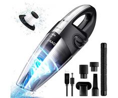 URAQT Aspirabriciole Senza Fili, Aspirapolvere Auto Potente 120W 4.5k PA Umido e Secco 30 Minuti di Lavoro Aspirabriciole Ricaricabile, Bbuono per Casa, Auto, Ufficio
