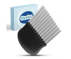 Quelcc Coltello per Fette di Patate, Coltello Ondulato Verdure, Taglia Patate in Acciaio Inossidabile di Grado Professionale, Coltello Tagliapatate a Onde per Patate, per Frutta, Verdura, Patate