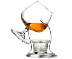 Cognac e brandy Più caldo con un bicchiere di drink bar @ roba | con il brandy di vetro , Stand per Brandy Warmer , candela e tealight titolare - vetro balloon , cognac , cognac , armagnac o calvados , brandy caldo