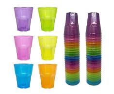 TUNDRA ICE INTERNATIONAL - Confezione 48 Bicchieri da COCKTAIL SPRITZOTTO USA & RI-USA LEGGERO 300 ml, BPA-Free, COLORATI, in PLASTICA RICICLABILE (Polipropilene), INFRANGIBILI, Riutilizzabili