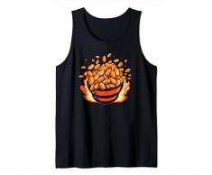 Divertente ciotola di noci ardenti con fiamme Canotta