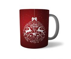 Tazza di Natale Idea Regalo Natalizia Ghirlanda Blu