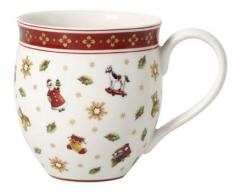 Villeroy & Boch Toys Delight Tazza con motivi sparsi, 440 ml, Porcellana Premium, Bianco/Rosso