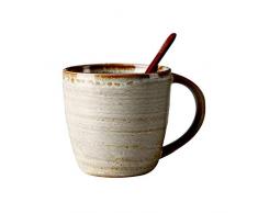 Tazze da tè/Tazzine Caffe Giapponese ceramica tazza personalizzata Ufficio Tazza Retro domestica tazza dellacqua di alta capacità Coffee Cup Tazze da viaggio