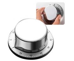 Timer Cucina, ZoneYan Contaminuti da Cucina, Conto Alla Rovescia Timer, Contaminuti Meccanico, Timer Cucina Magnetico, Conto Alla Rovescia Acciaio Inox, Timer Cucina da 60 Minuti per la Cottur