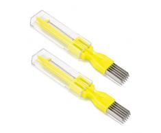 XLKJ 2 Pezzi Trituratore di Cipolle,Coltello per Cipolle Multifunzione da Taglio in Acciaio Inossidabile Grattugia per Scalogno Verdure Trituratore per Taglierine